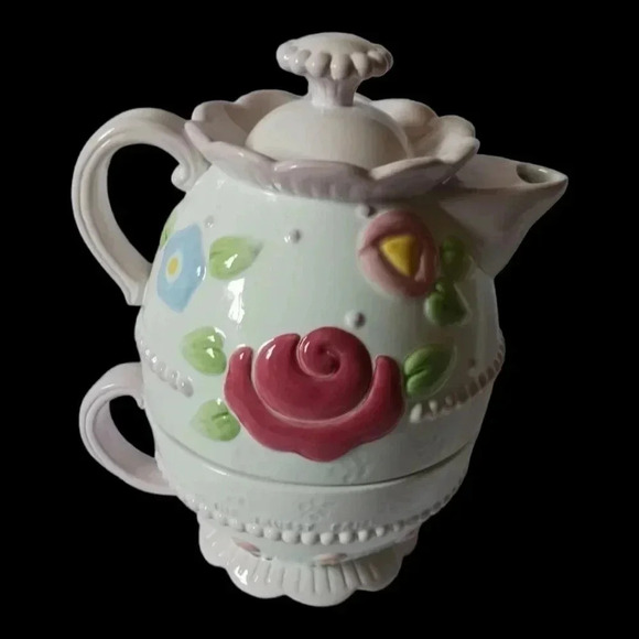 Michel roses  tea set colorful - Picture 2 of 11